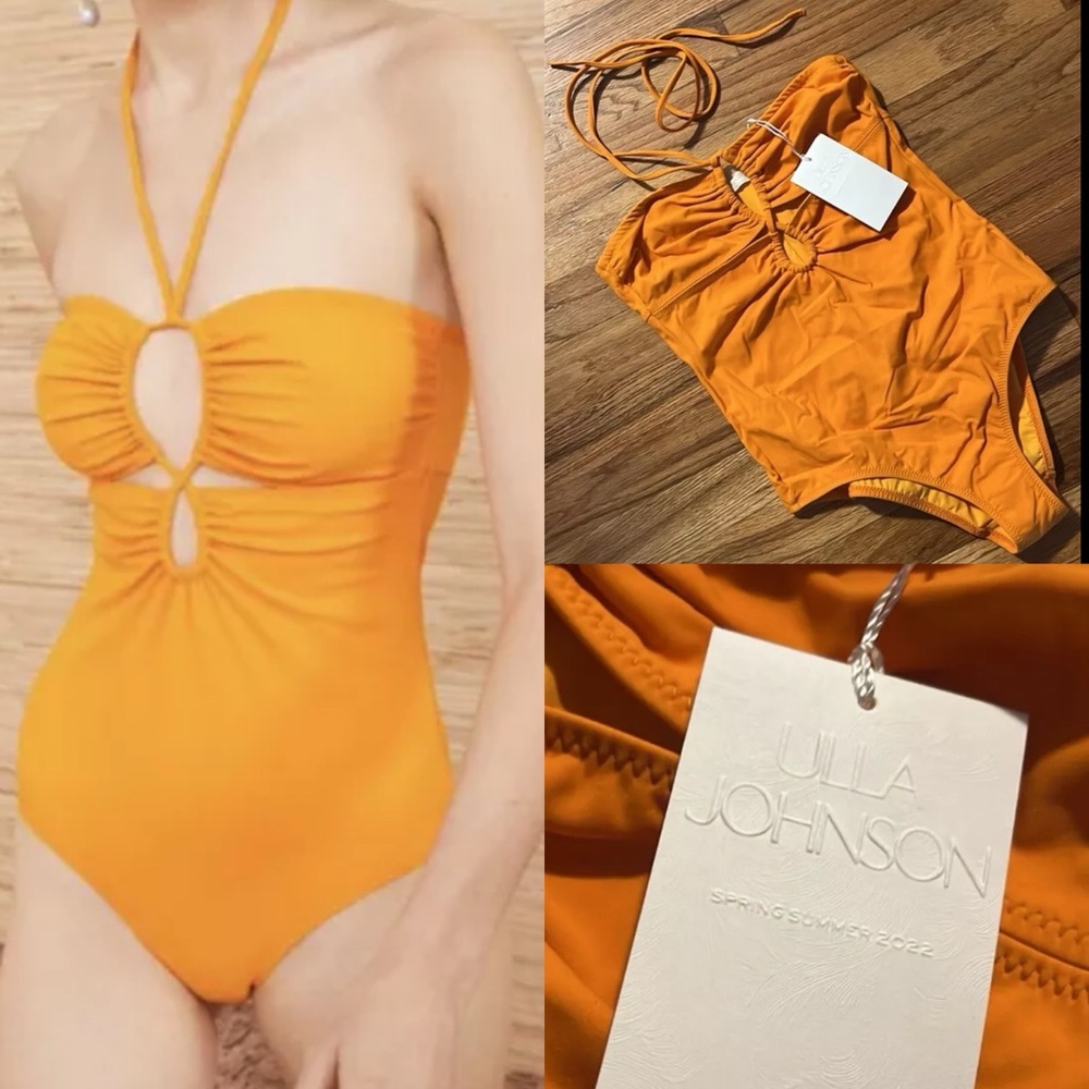 NEW Ulla Johnson Minorca One-Piece Swimsuit in Marigold P/Xs/0